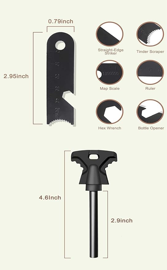 6 in 1 Fire Stones - Flint and Firelighter