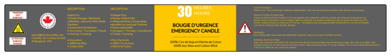 30 Hour Emergency Candle - Pack of 6