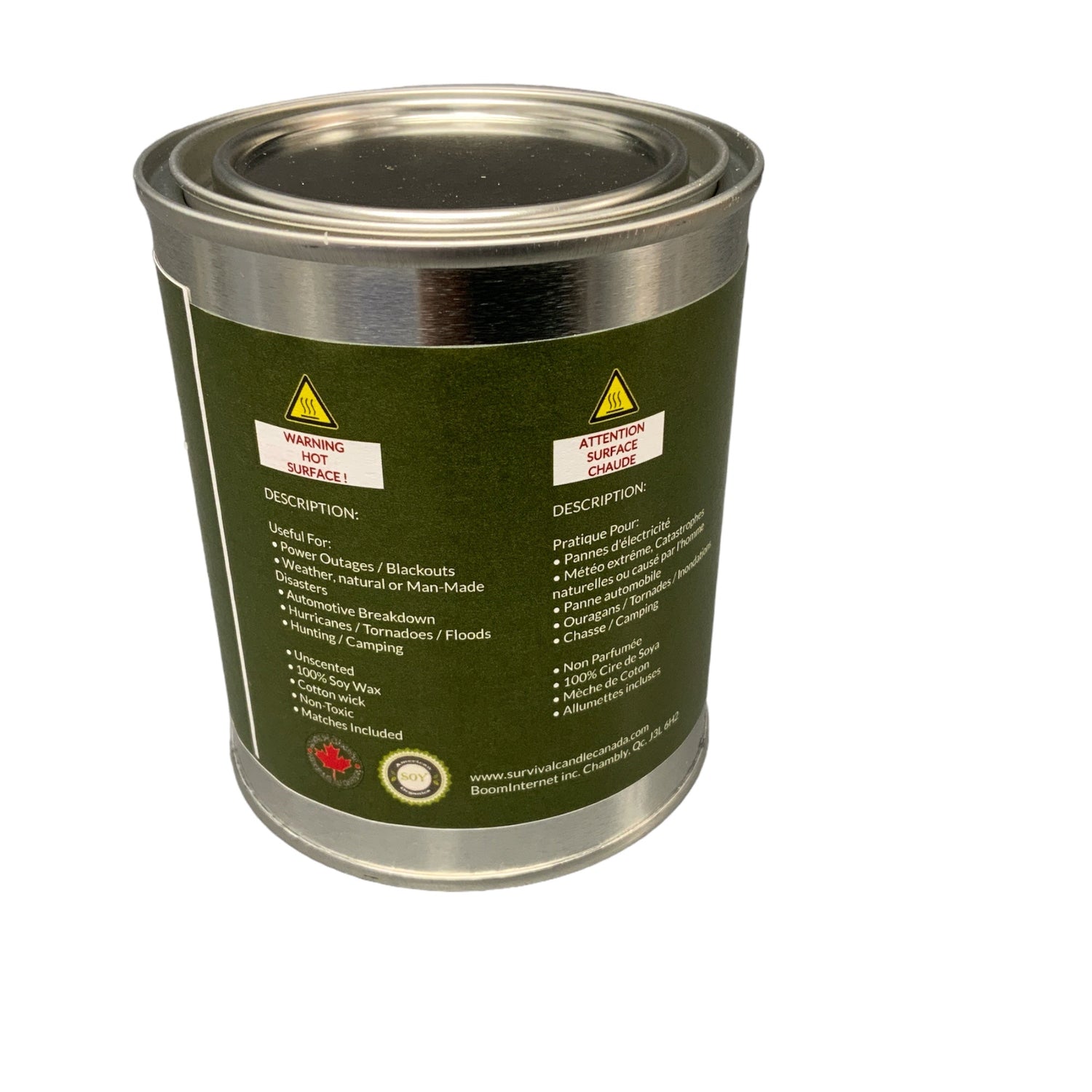 24 Pack - Emergency Survival Candle - 60 Hours - Paint Can