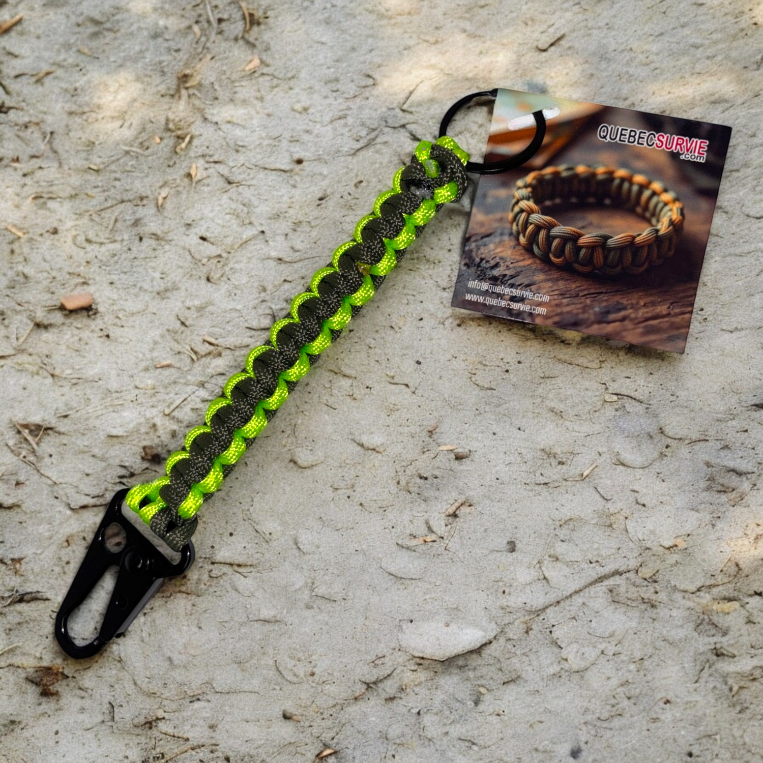 Paracord Keychain Tactical (Green+Fluo)