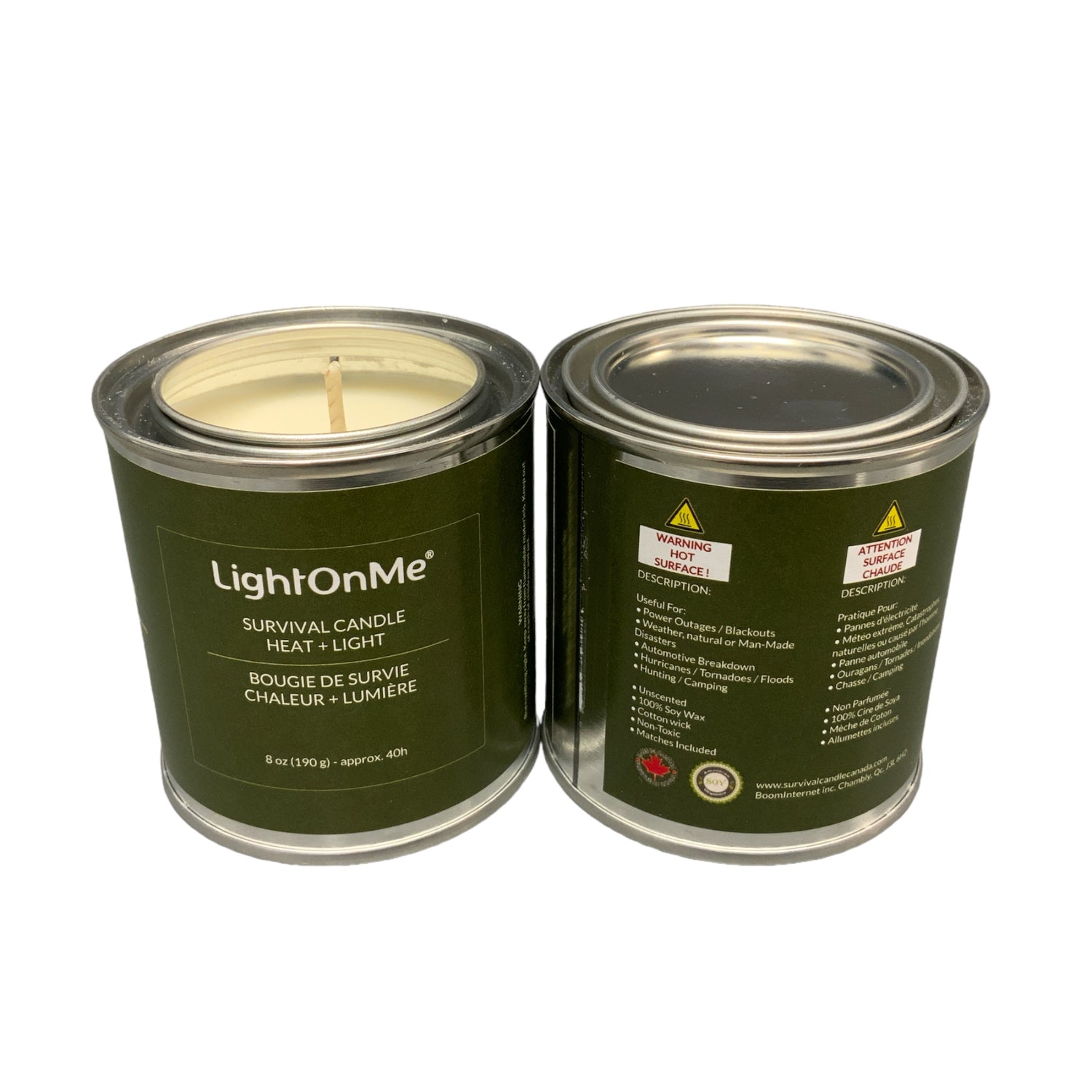 40 Hours Survival Candle, 8 oz Paint Can