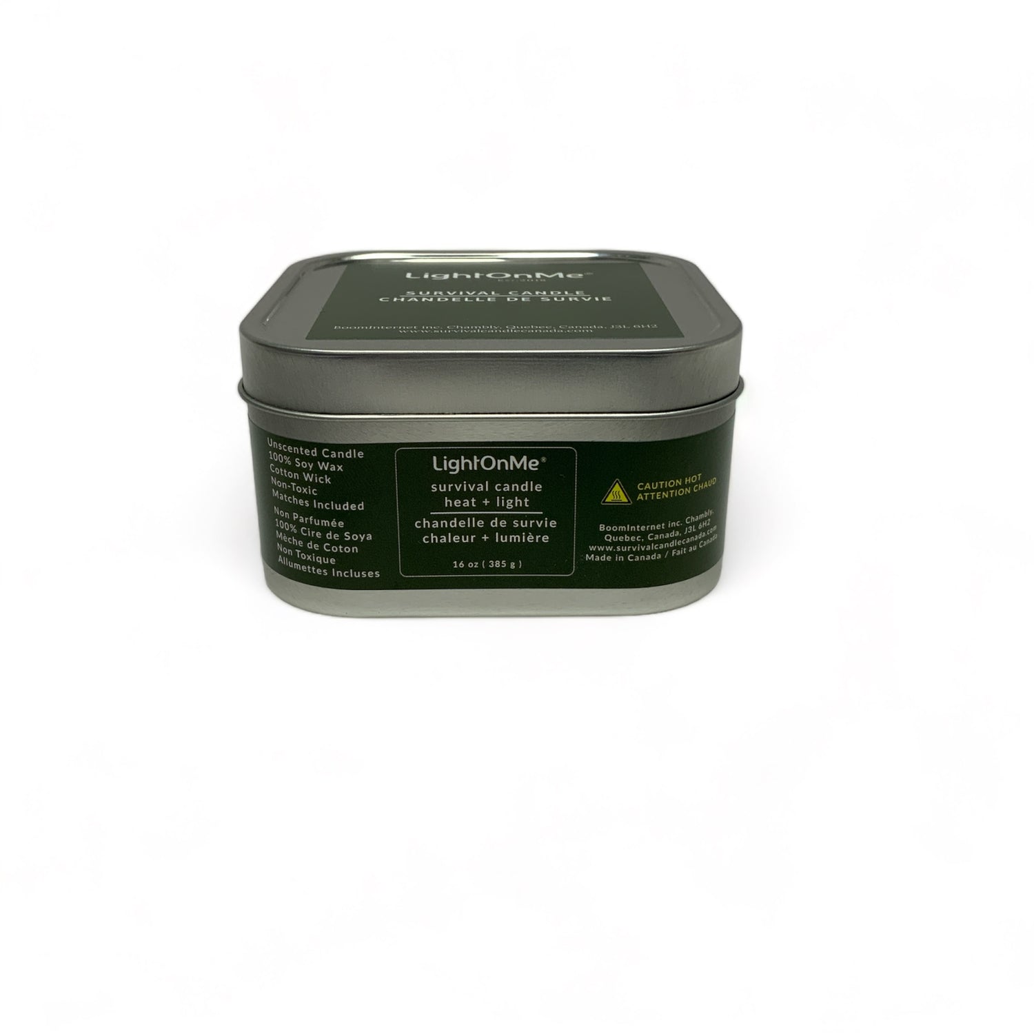 50 Hours Survival Candle, 16 oz Metal Tin