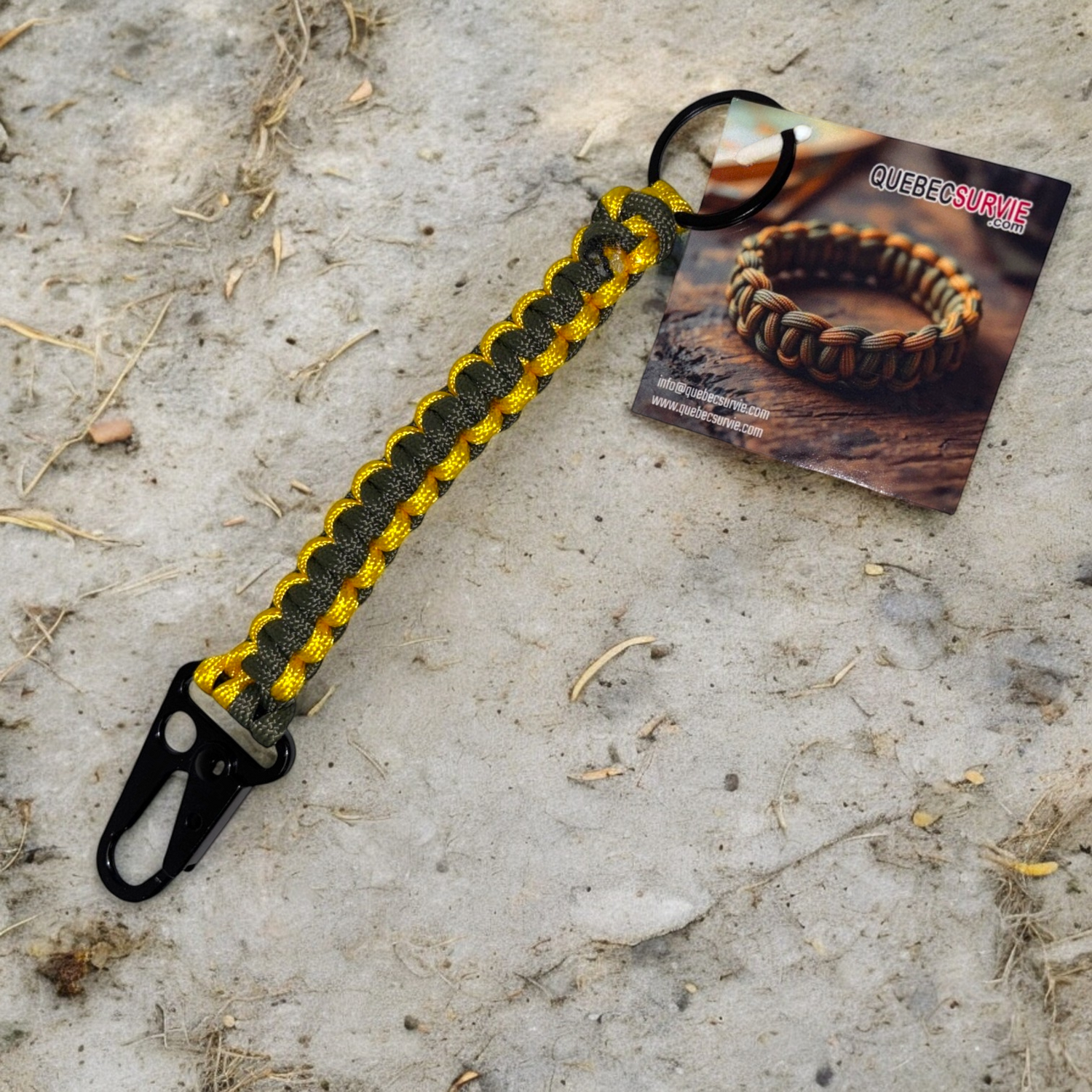 Paracord Keychain Tactical (Green+Yellow)