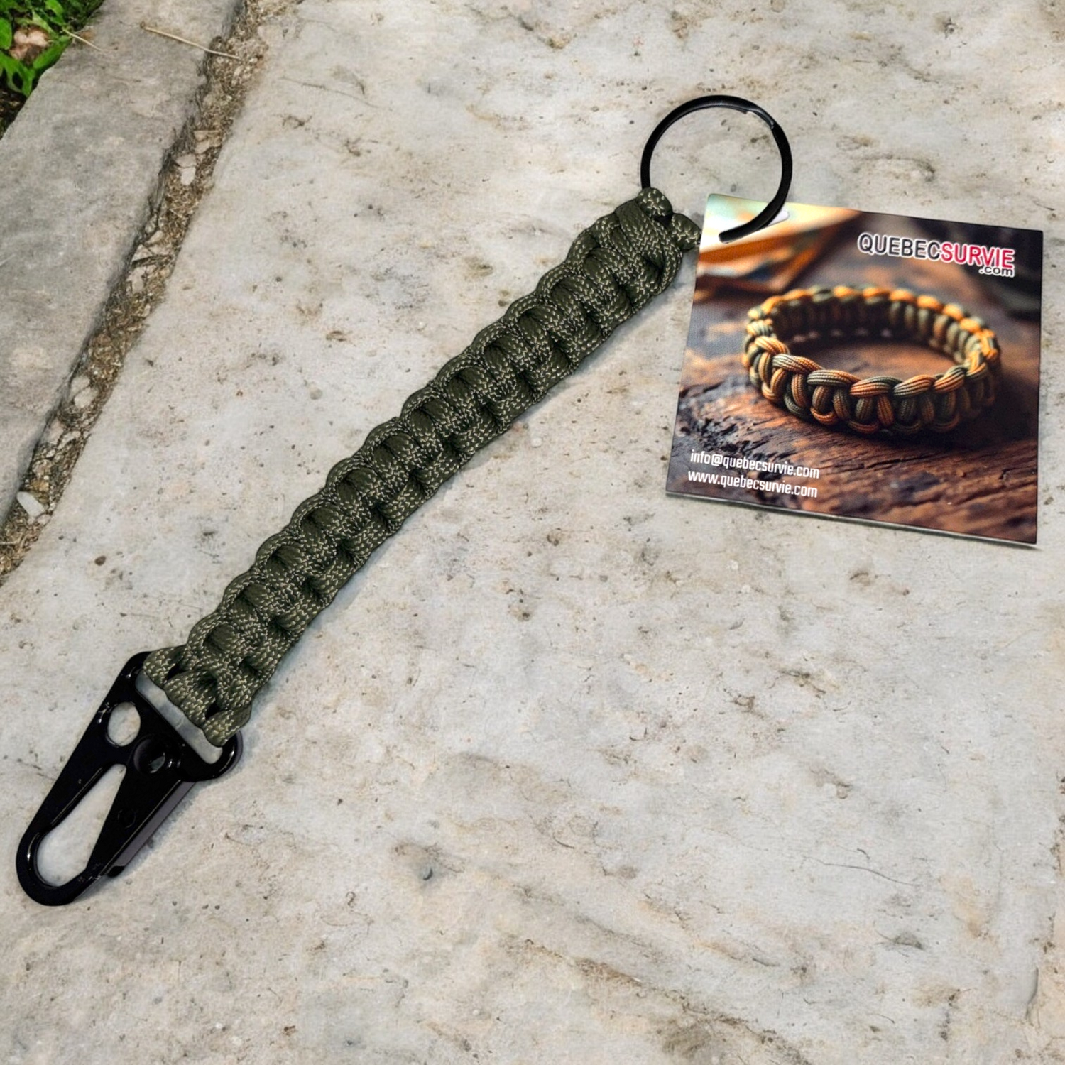 Paracord Keychain Tactical (Army Green)